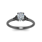 Load image into Gallery viewer, cushion-cut-diamond-celtic-solitaire-ring-in-black-gold-FD8541CURANGLE5-NL-BG?v=1758624136