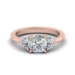 Load image into Gallery viewer, Classic 3 Stone Half Moon Wedding Engagement Ring