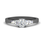 Load image into Gallery viewer, cushion-cut-diamond-ring-with-tapered-baguettes-in-FD10590CURANGLE3-NL-BG