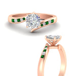 Load image into Gallery viewer, cushion-cut-diamond-swirl-channel-set-emerald-wedding-ring-in-rose-gold-FDENS4028CURGEMGRANGLE3-NL-RG_abf67c32-9f33-426a-88ee-d122da702c87.jpg?v=1754996039