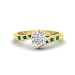 Load image into Gallery viewer, cushion-cut-diamond-swirl-channel-set-emerald-wedding-ring-in-yellow-gold-FDENS4028CURGEMGR-NL-YG.jpg?v=1754995854