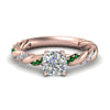 Load image into Gallery viewer, Cushion Cut Twisted Vine Engagement Ring