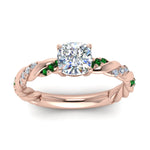 Load image into Gallery viewer, Cushion Cut Twisted Vine Engagement Ring