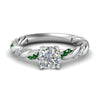 Load image into Gallery viewer, Cushion Cut Twisted Vine Engagement Ring