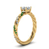 Load image into Gallery viewer, Cushion Cut Twisted Vine Engagement Ring