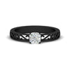 Load image into Gallery viewer, cushion-cut-filigree-single-stone-engagement-ring-in-black-gold-FDENS3289CUR-NL-BG.jpg?v=1763370579