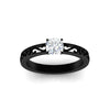 Load image into Gallery viewer, cushion-cut-filigree-single-stone-engagement-ring-in-black-gold-FDENS3289CURANGLE5-NL-BG.jpg?v=1763370579