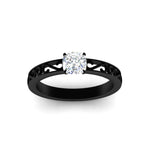 Load image into Gallery viewer, cushion-cut-filigree-single-stone-engagement-ring-in-black-gold-FDENS3289CURANGLE5-NL-BG.jpg?v=1763370579