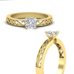 Load image into Gallery viewer, cushion-cut-filigree-single-stone-engagement-ring-in-yellow-gold-FDENS3289CURANGLE3-NL-YG.jpg?v=1763370579
