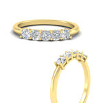 Load image into Gallery viewer, cushion-cut-five-stone-diamond-anniversary-band-in-yellow-gold-fdwb8008cuangle3-0.50ct-nl-yg?v=1773295201