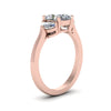 Load image into Gallery viewer, Classic 3 Stone Half Moon Wedding Engagement Ring