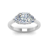 Load image into Gallery viewer, Classic 3 Stone Half Moon Wedding Engagement Ring