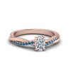 Load image into Gallery viewer, cushion-cut-infinity-twist-diamond-engagement-ring-with-ice-blue-topaz-in-14K-rose-gold-FD8253CURGICBLTO-NL-RG