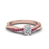Load image into Gallery viewer, cushion-cut-infinity-twist-diamond-engagement-ring-with-pink-sapphire-in-14K-rose-gold-FD8253CURGSADRPI-NL-RG