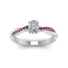 Load image into Gallery viewer, cushion-cut-infinity-twist-diamond-engagement-ring-with-pink-sapphire-in-14K-white-gold-FD8253CURGSADRPI-NL-WG