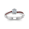 Load image into Gallery viewer, cushion-cut-infinity-twist-diamond-engagement-ring-with-ruby-in-14K-white-gold-FD8253CURGRUDR-NL-WG