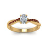 Load image into Gallery viewer, cushion-cut-infinity-twist-diamond-engagement-ring-with-ruby-in-14K-yellow-gold-FD8253CURGRUDR-NL-YG