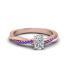 Load image into Gallery viewer, cushion-cut-infinity-twist-diamond-engagement-ring-with-violac-topaz-in-14K-rose-gold-FD8253CURGVITO-NL-RG