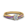 Load image into Gallery viewer, cushion-cut-infinity-twist-diamond-engagement-ring-with-violac-topaz-in-14K-yellow-gold-FD8253CURGVITO-NL-YG