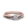 Load image into Gallery viewer, cushion-cut-infinity-twist-engagement-ring-with-black-diamond-in-14K-rose-gold-FD8253CURGBLACK-NL-RG
