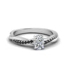 Load image into Gallery viewer, cushion-cut-infinity-twist-engagement-ring-with-black-diamond-in-14K-white-gold-FD8253CURGBLACK-NL-WG