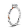 Load image into Gallery viewer, Cushion Cut Twisted Vine Engagement Ring