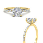 Load image into Gallery viewer, cushion-cut-pave-underhalo-engagement-ring-in-yellow-gold-FDENR11490CURANGLE3-NL-YG.jpg?v=1761729736