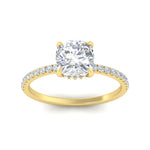 Load image into Gallery viewer, cushion-cut-pave-underhalo-engagement-ring-in-yellow-gold-FDENR11490CURANGLE5-NL-YG.jpg?v=1761729736
