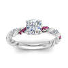 Load image into Gallery viewer, Cushion Cut Twisted Vine Engagement Ring