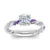 Load image into Gallery viewer, Cushion Cut Twisted Vine Engagement Ring