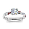 Load image into Gallery viewer, Cushion Cut Twisted Vine Engagement Ring