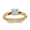 Load image into Gallery viewer, Cushion Cut Twisted Vine Engagement Ring