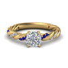 Load image into Gallery viewer, Cushion Cut Twisted Vine Engagement Ring