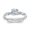 Load image into Gallery viewer, Cushion Cut Twisted Vine Engagement Ring