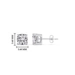 Load image into Gallery viewer, Cushion Diamond Basket Stud Earring