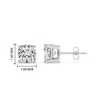 Load image into Gallery viewer, Cushion Diamond Basket Stud Earring