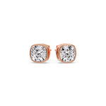 Load image into Gallery viewer, Bezel Set Cushion Diamond Stud Earrings