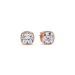 Load image into Gallery viewer, Bezel Set Cushion Diamond Stud Earrings