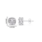 Load image into Gallery viewer, Bezel Set Cushion Diamond Stud Earrings
