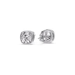 Load image into Gallery viewer, Bezel Set Cushion Diamond Stud Earrings