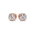 Load image into Gallery viewer, Bezel Set Cushion Diamond Stud Earrings