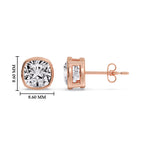 Load image into Gallery viewer, Bezel Set Cushion Diamond Stud Earrings