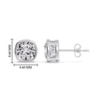Load image into Gallery viewer, Bezel Set Cushion Diamond Stud Earrings