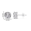 Load image into Gallery viewer, Bezel Set Cushion Diamond Stud Earrings
