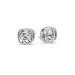 Load image into Gallery viewer, Bezel Set Cushion Diamond Stud Earrings