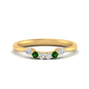 Load image into Gallery viewer, custom-emerald-shared-prong-wedding-band-in-FD9289BGEMGR-ANGLE3-NL-YG