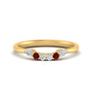 Load image into Gallery viewer, custom-ruby-shared-prong-wedding-band-in-FD9289BGRUDR-ANGLE3-NL-YG