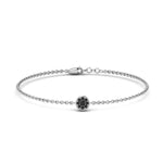 Load image into Gallery viewer, cute-disc-chain-black-diamond-bracelet-in-FDBRC9757GBLACKANGLE2-NL-WG