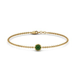 Load image into Gallery viewer, cute-disc-chain-emerald-bracelet-in-FDBRC9757GEMGRANGLE2-NL-YG