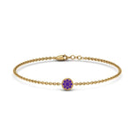 Load image into Gallery viewer, cute-disc-chain-purple-topaz-bracelet-in-FDBRC9757GVITOANGLE2-NL-YG